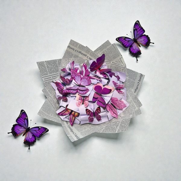 Işıklı Gazete Detay Mor Kelebek Buketi