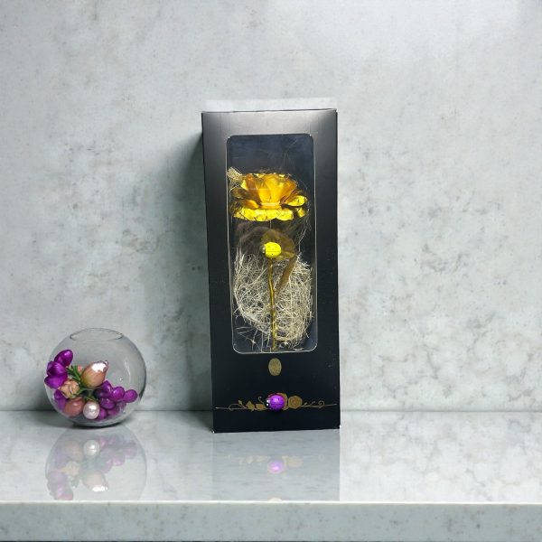 Işıklı Yapay Altın Gül