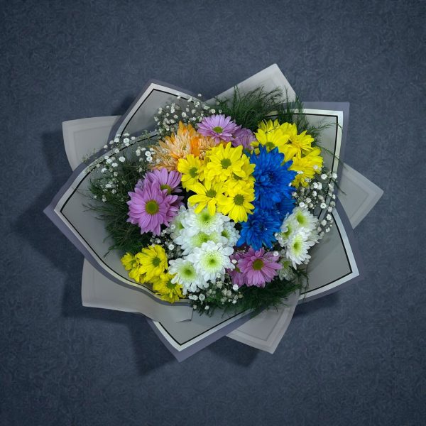 Renkli Kasımpatı Papatya Buketi